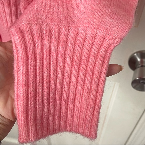 NWT Lollys Laundry Laura Cardigan Sweater Wool Pink Medium Jewel Buttons - Picture 8 of 12